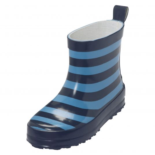 Playshoes Rubber Boots Mid High - Striped Navy Light Blue - Size 23