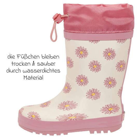 Playshoes Gummistiefel - Margeriten - Rosa - Gr. 23