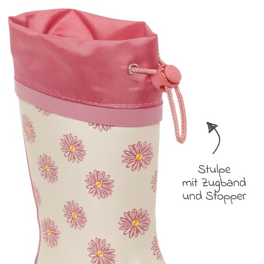 Playshoes Gummistiefel - Margeriten - Rosa - Gr. 23