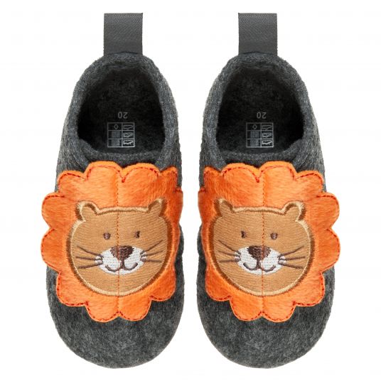 Playshoes Felt slippers - lion gray - size 20
