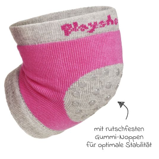 Playshoes Ginocchiere con borchie antiscivolo - Rosa