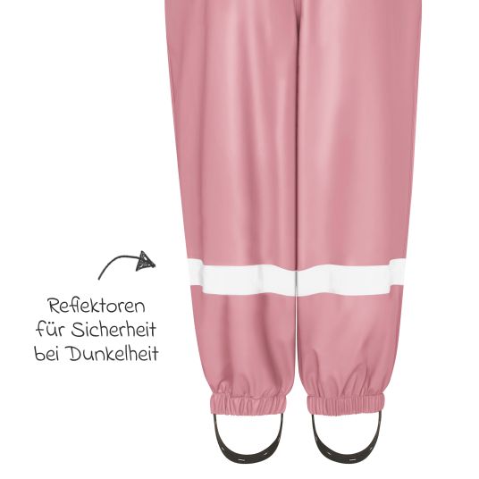 Playshoes Regen-Latzhose mit Fleecefutter - Rosa - Gr. 92