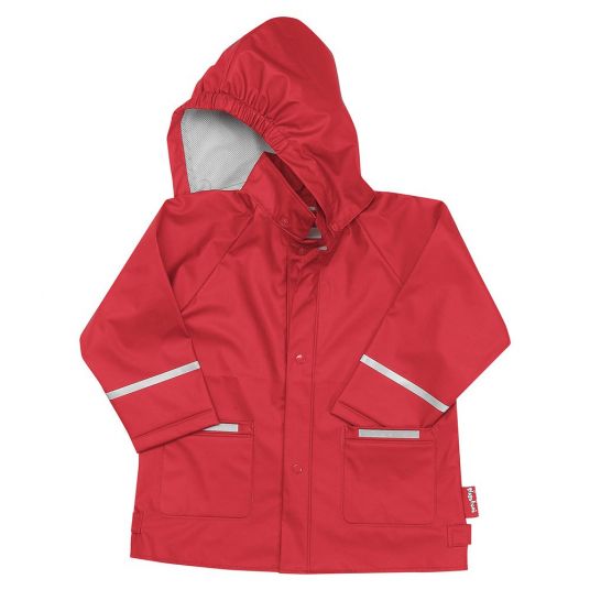 Playshoes Rain jacket with reflectors - Red - Size 92
