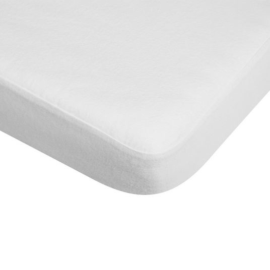 Playshoes Fitted sheet molton waterproof 60 x 120 cm - White