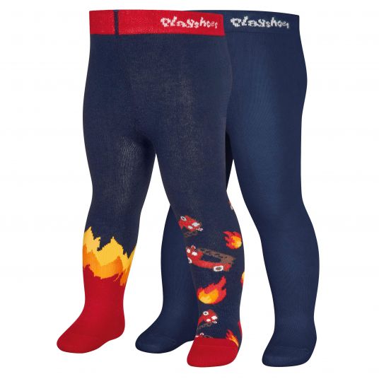 Playshoes Tights 2 pack - fire department navy - size 74/80