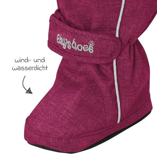 Playshoes Thermo-Füßlinge - Beere - Gr. 22/23