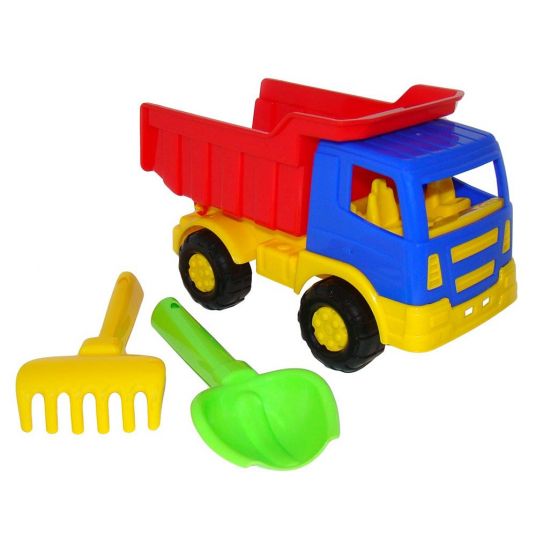 POLESIE Dump truck salute with 3-piece sand set - various designs