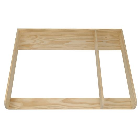 Puckdaddy  Wickelaufsatz XXL für IKEA Hemnes - Extrarund mit Trennfach - Naturholz