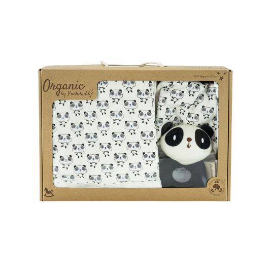 Puckdaddy Set regalo in cotone organico - Panda