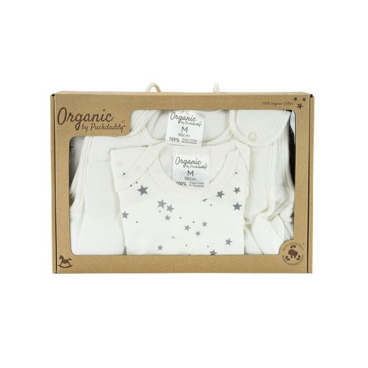 Puckdaddy Organic cotton sleep set - Stars - Grey