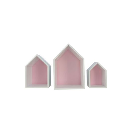 Puckdaddy House shelf set of 3 - Pink