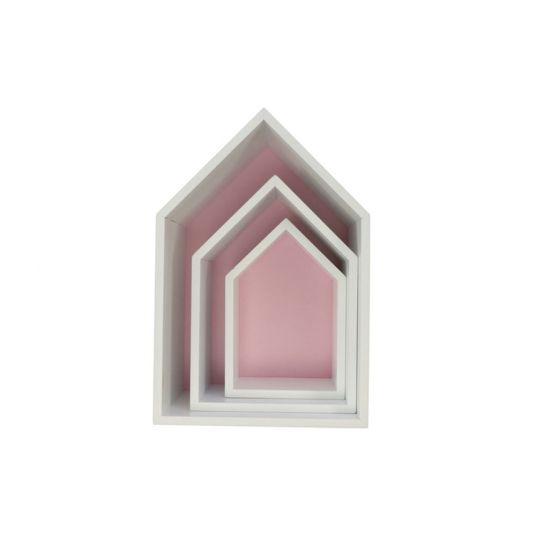 Puckdaddy House shelf set of 3 - Pink
