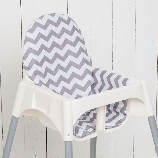 Puckdaddy Seat cushion for Ikea Antilop high chair - chevron / stripes
