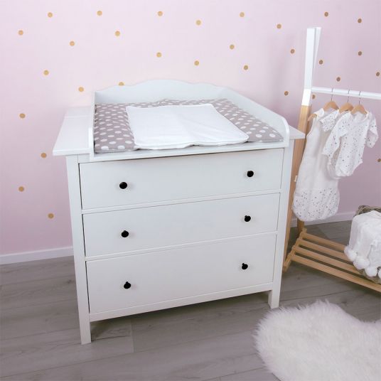 Puckdaddy Changing top - for Ikea Hemnes chest of drawers - Cloud - White
