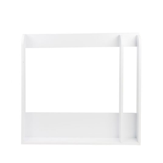 Puckdaddy Wickelaufsatz für IKEA Malm Kommode - Rund mit Trennfach - Weiß