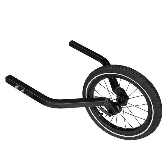 Qeridoo 14" Joggerrad für Einsitzer inkl. Deichselaufnahme - Schwarz