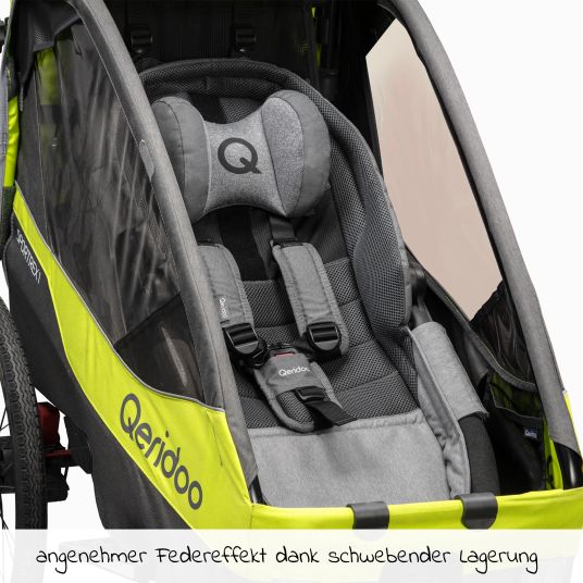 Qeridoo Hängematte Plus mit Sicherheitsrahmen für Babytransport - Grau