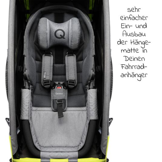 Qeridoo Hängematte Plus mit Sicherheitsrahmen für Babytransport - Grau