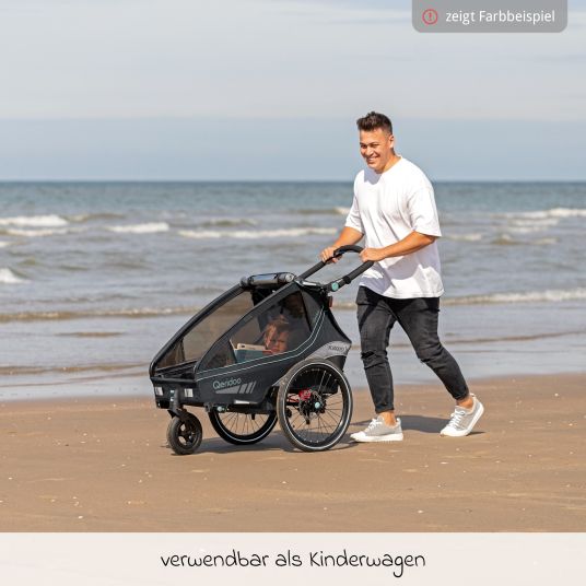 Qeridoo Kinderfahrradanhänger & Buggy Kidgoo 1 Sport für 1 Kind mit