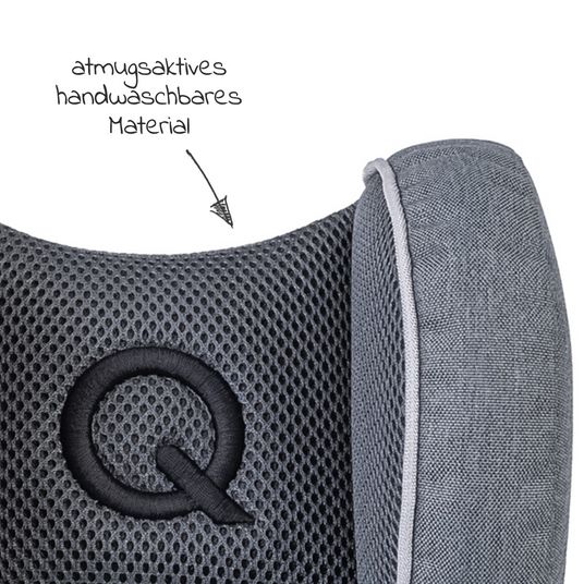 Qeridoo Kopfstütze für zusätzlichen seitlichen Schutz - Grau
