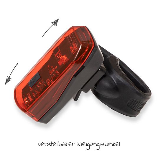 Qeridoo LED rear light with 90° adapter