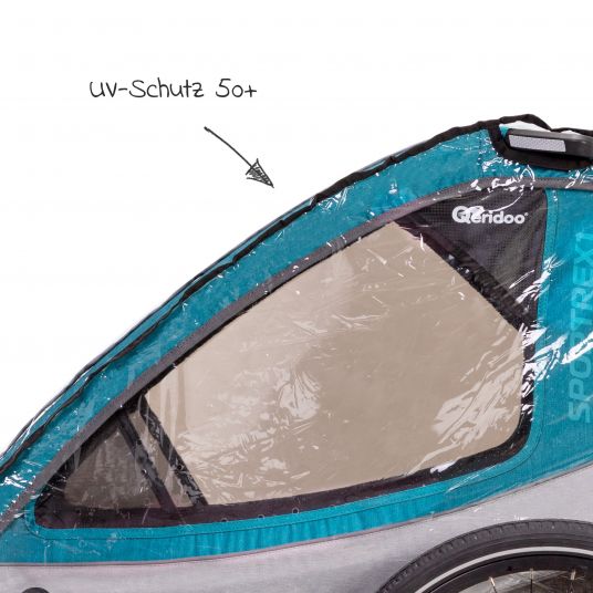 Qeridoo Regenschutz für Fahrradanhänger QUPA 1 / Sportrex 1