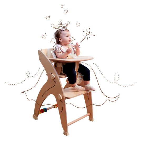 QuarttoLino Baby insert for Quarttolino high chair - nature