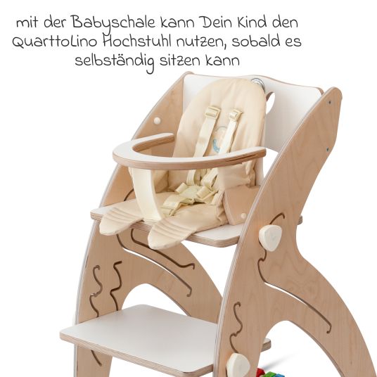 QuarttoLino Baby insert for Quarttolino high chair - White
