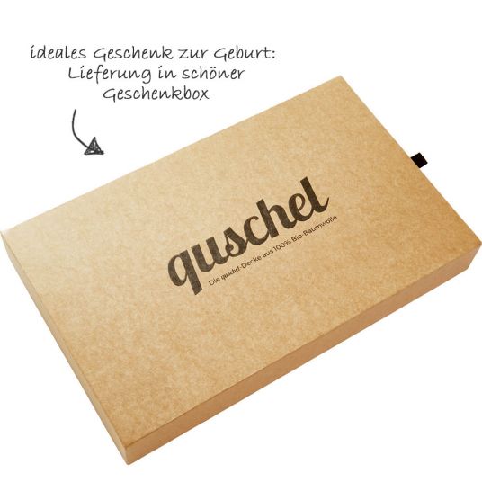 quschel Babydecke / Kuscheldecke - Fox & Fuchsi - aus 100% Bio-Baumwolle - Gr. 80 x 100 cm