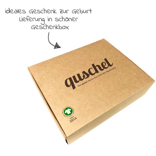 quschel Babydecke / Kuscheldecke - Schmusemoose aus 100% Bio-Baumwolle 135 x 170cm
