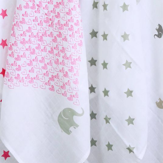 quschel Set gauze cloths / gauze diapers 100% organic cotton - 65 x 65 cm