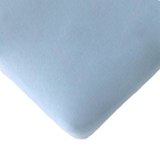 quschel Spannbettlaken aus 100% Bio-Baumwolle 70 x 140 cm - Blau