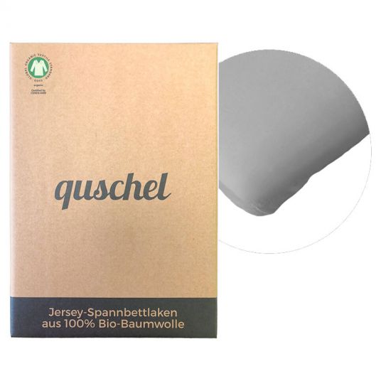 quschel Fitted sheet 100% organic cotton 70 x 140 cm - Grey