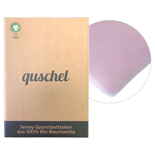 quschel Fitted sheet 100% organic cotton 70 x 140 cm - Pink