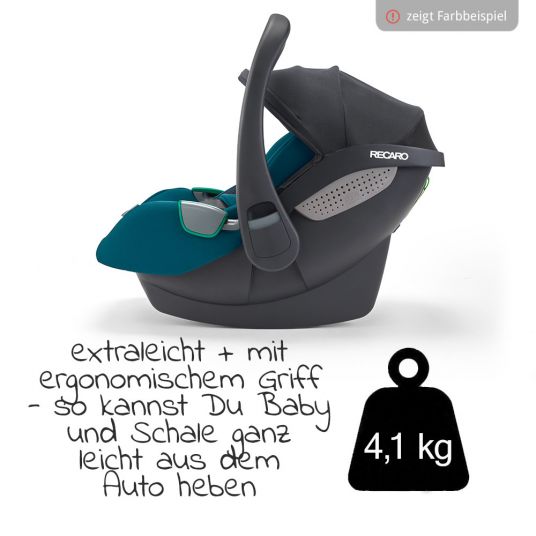 Recaro Babyschalen-Set Avan i-Size 45 cm - 83 cm / bis max. 15 Monate inkl. Isofix-Base - Select - Garnet Red