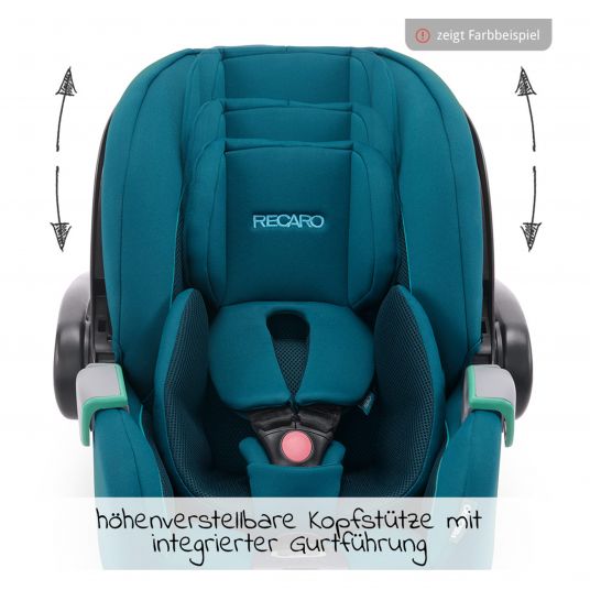 Recaro Baby car seat set Avan i-Size 45 cm - 83 cm / up to max. 15 months incl. Isofix base - Select - Garnet Red