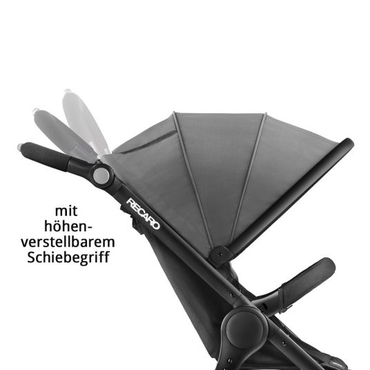 Recaro Buggy & Sportwagen Citylife inkl. Regenverdeck & Getränkehalter - Graphite Black Frame