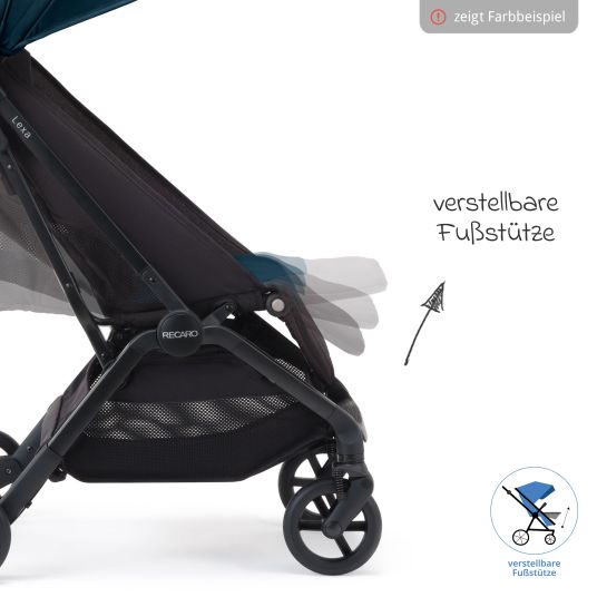 Recaro Passeggino e carrozzina Lexa caricabile fino a 22 kg con posizione reclinabile solo 6,4 kg - Select - Rosso Granato