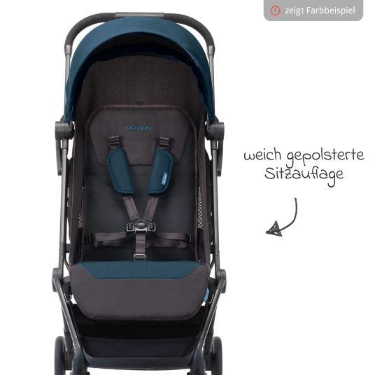 Recaro Buggy & Sportwagen Lexa bis 22 kg belastbar mit Liegeposition nur 6,4 kg - Select - Night Black