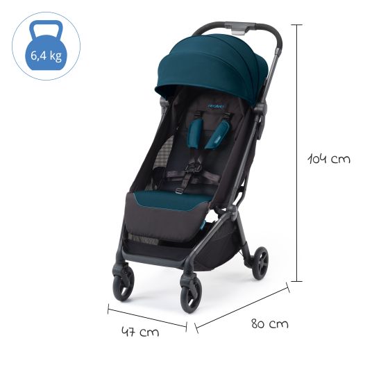 Recaro Buggy & Sportwagen Lexa bis 22 kg belastbar mit Liegeposition nur 6,4 kg - Select - Teal Green