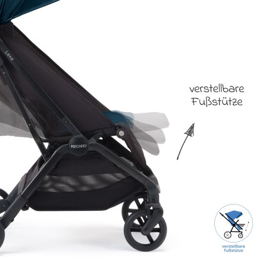 Recaro Buggy & Sportwagen Lexa bis 22 kg belastbar mit Liegeposition nur 6,4 kg - Select - Teal Green