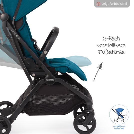 Recaro Buggy & pushchair Lexa Elite up to 22 kg load capacity with reclining position, convertible seat unit incl. carrying strap - Prime - Frozen Blue