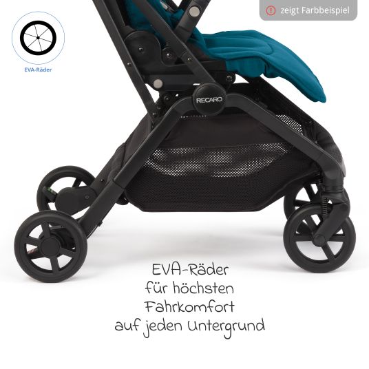 Recaro Buggy & pushchair Lexa Elite up to 22 kg load capacity with reclining position, convertible seat unit incl. carrying strap - Prime - Frozen Blue