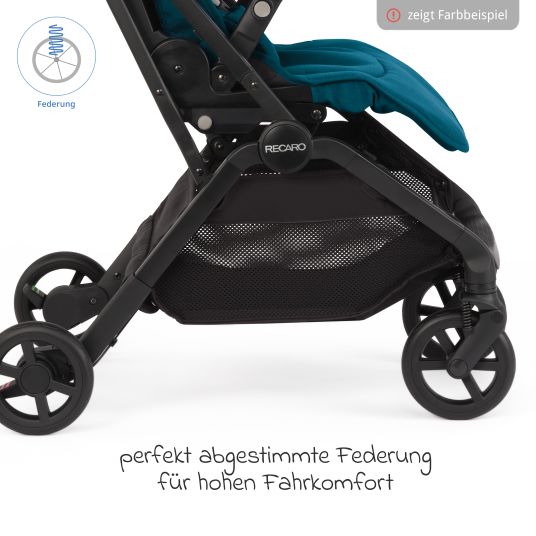 Recaro Buggy & pushchair Lexa Elite up to 22 kg load capacity with reclining position, convertible seat unit incl. carrying strap - Prime - Frozen Blue