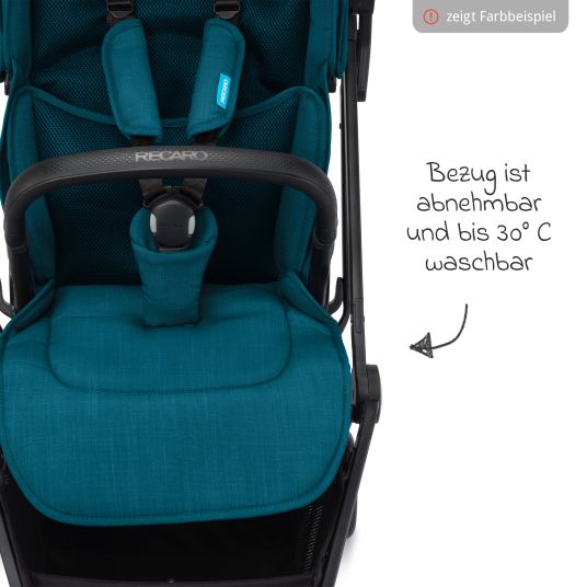 Recaro Buggy & pushchair Lexa Elite up to 22 kg load capacity with reclining position, convertible seat unit incl. carrying strap - Prime - Frozen Blue