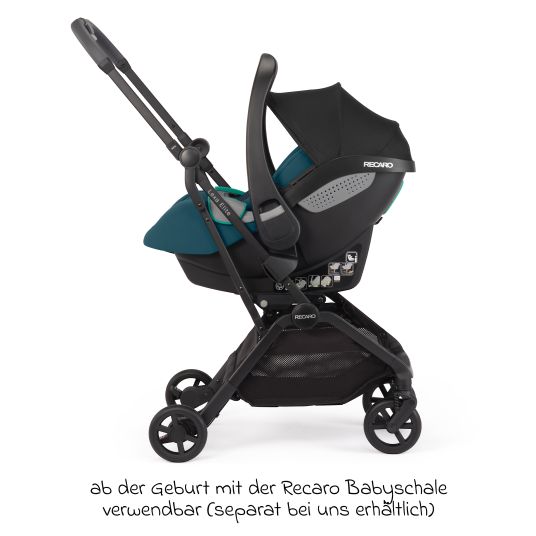 Recaro Buggy & pushchair Lexa Elite up to 22 kg load capacity with reclining position, convertible seat unit incl. carrying strap - Prime - Frozen Blue