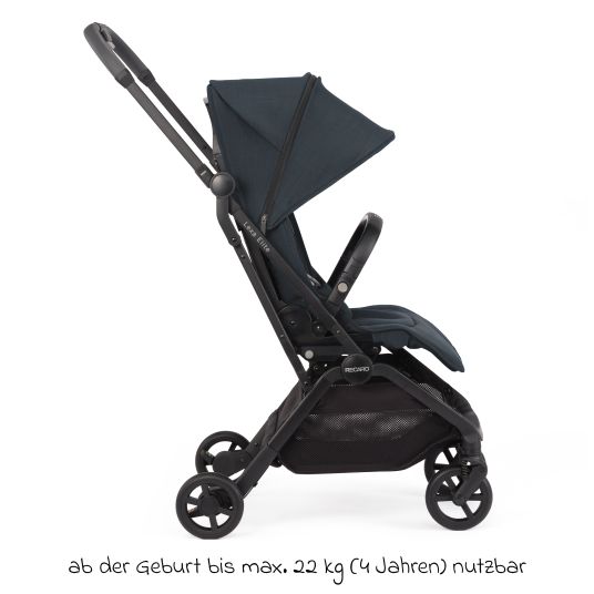 Recaro Buggy & pushchair Lexa Elite up to 22 kg load capacity with reclining position, convertible seat unit incl. carrying strap - Prime - Mat Black