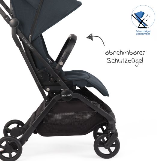 Recaro Buggy & pushchair Lexa Elite up to 22 kg load capacity with reclining position, convertible seat unit incl. carrying strap - Prime - Mat Black