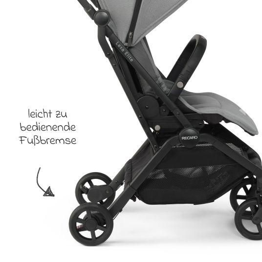 Recaro Buggy & pushchair Lexa Elite up to 22 kg load capacity with reclining position, convertible seat unit incl. carrying strap - Prime - Silent Grey