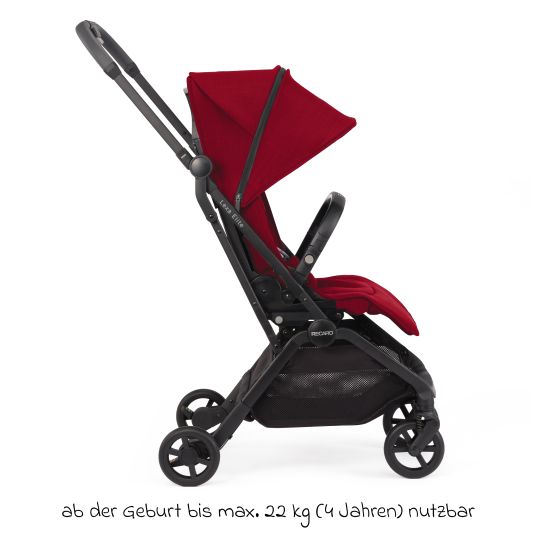 Recaro Buggy & pushchair Lexa Elite up to 22 kg load capacity with reclining position, convertible seat unit incl. carrying strap - Select - Garnet Red